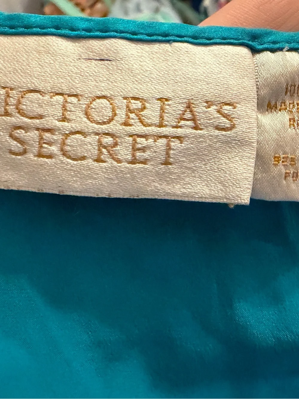 Victoria’s Secret vintage 100% silk Teal Satin Tie-Front Romper